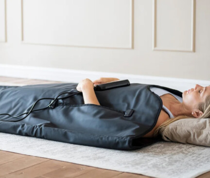 Sauna blanket helps reduces stress